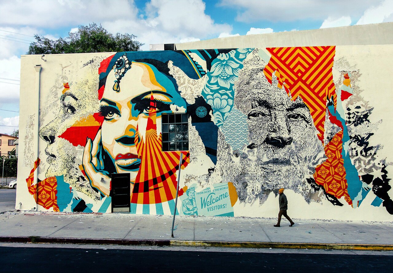 Shepard Fairey & Vhils #streeatart #urbanart #mural #graffiti Los Angeles 2018 @OBEYGIANT @vhils1 https://t.co/XJihwaomU1
