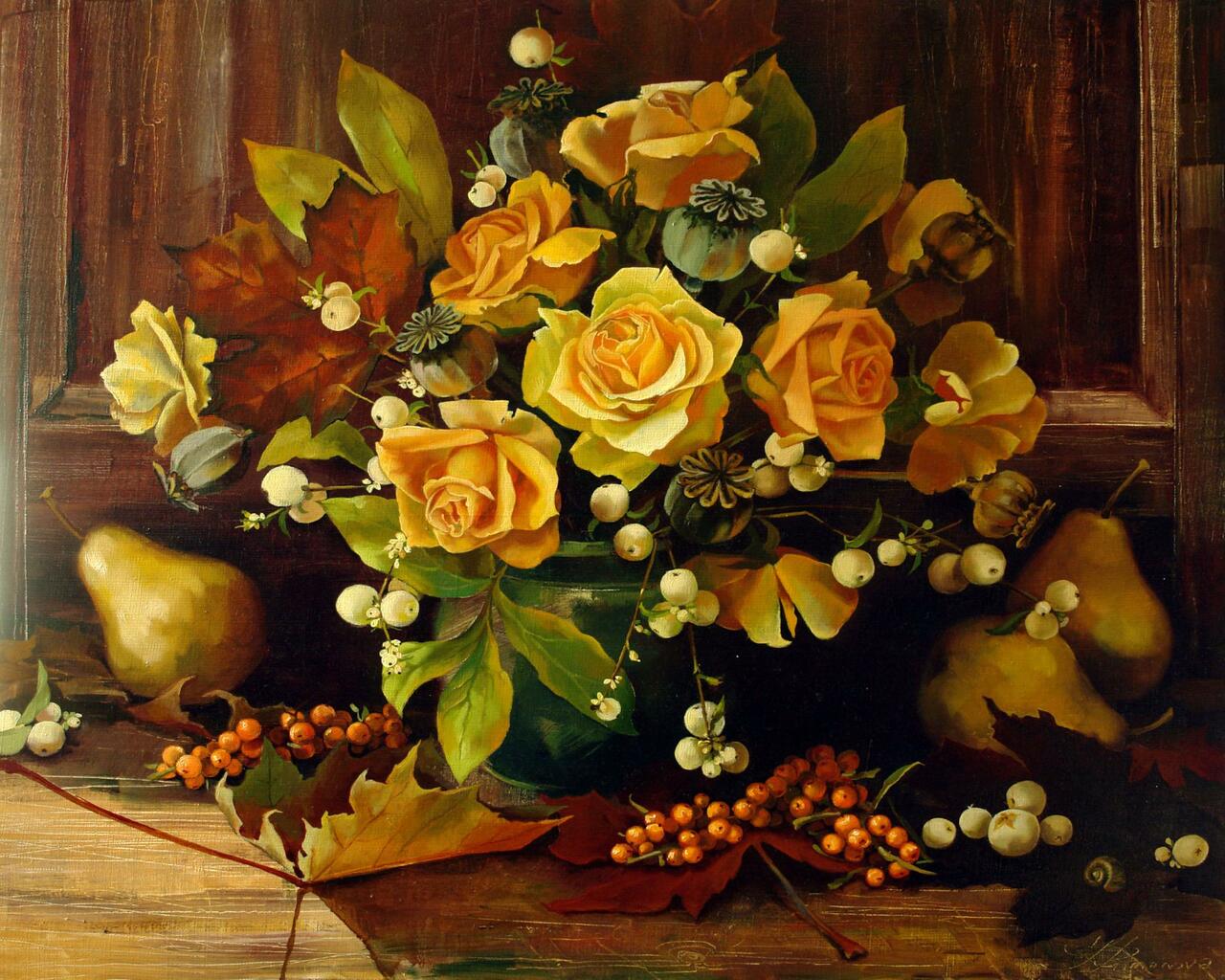 #stillLife  Painted #portraits for #commission #grape #nature #art #roses #flowers #vase #love #autumn http://t.co/Cs6vs27P6J