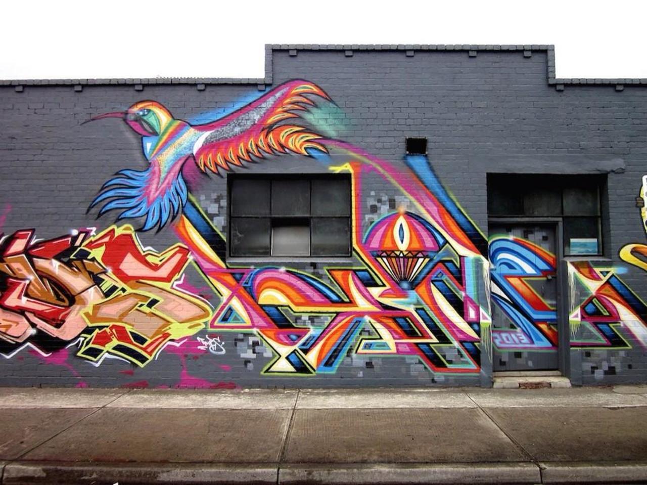 “@Pitchuskita: Bird of rainbow 
Melbourne, Australia

#streetart #art #graffiti #mural http://t.co/qrgV87gbh5”