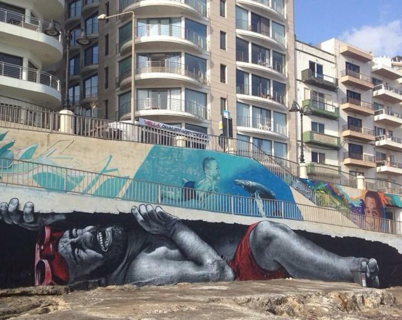 MT @GoogleStreetArt @MRAMarketing LOVE This Street Art in Sliema Malta! #MTO  #art #graffiti #mural #streetart http://t.co/KTmuFhgj57