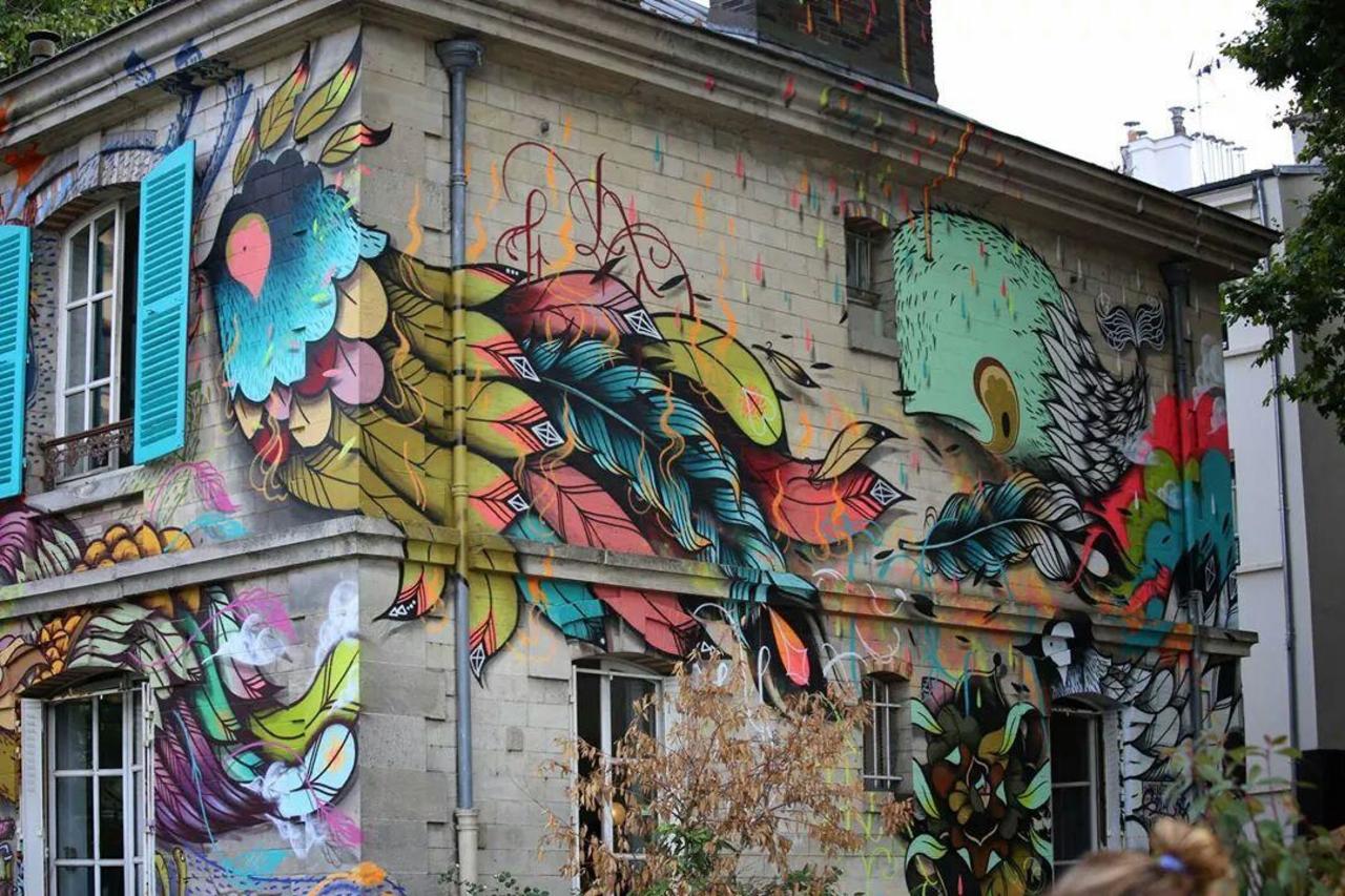 By alexone #paris #streetart #mural #urbanart #graffiti #art #spraypaint #stencil http://t.co/zHRLvdkaiW