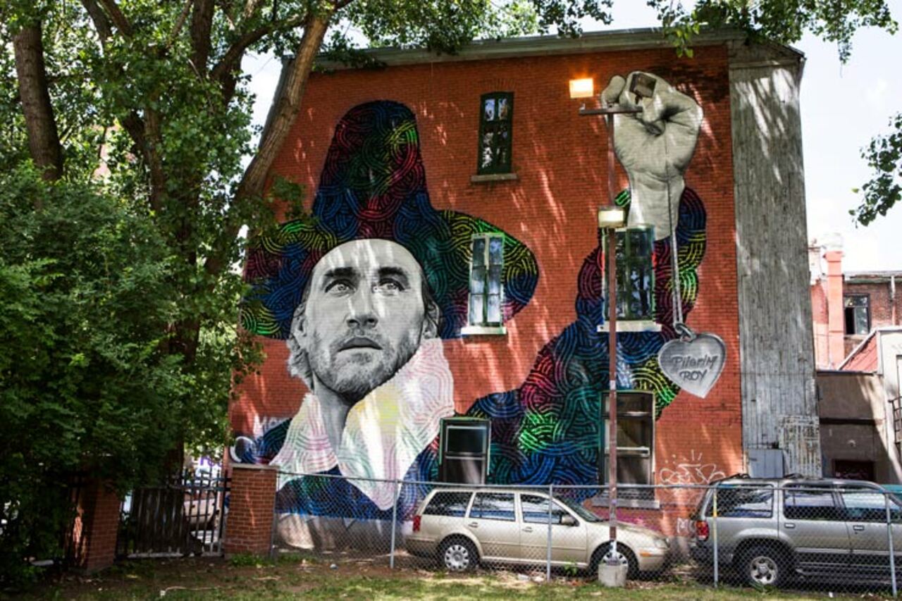 Mural by HSix for the Mural Festival 2016, Montreal, Canada #streetart #artderue #straßenkunst #artedelcalle #стритарт #граффити #urbanart #arteurbano #mural #graffiti #wallart #hsix #montreal #canada   via Brooklyn Street Art | https://goo.gl/UcST6C https://t.co/9Qag79LleD