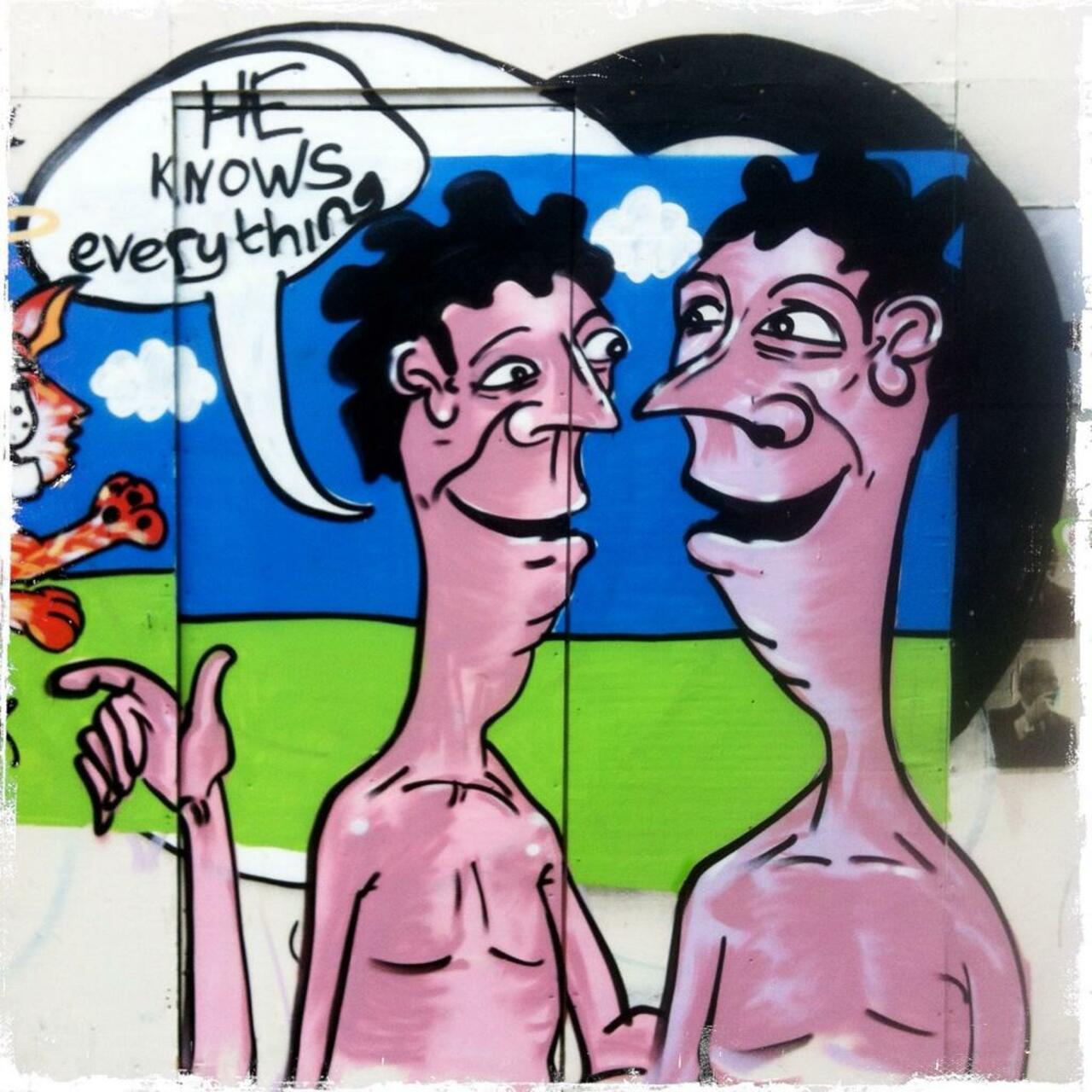 "He knows everything"

Streetart on hoardings in Hanbury Street #art #graffiti http://t.co/2HQO5CNzoV