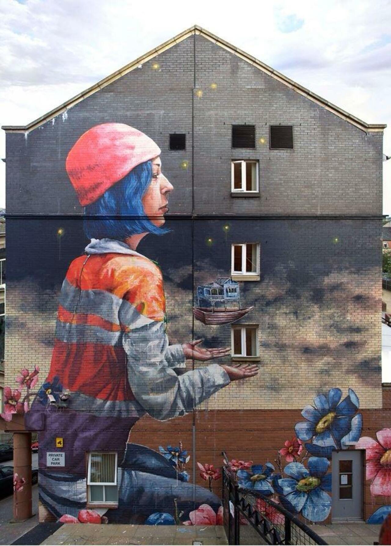 Artist Fintan McGee new wonderful Street Art mural in Glasgow, Scotland #art #mural #graffiti #streetart http://t.co/cnByRTbUnN