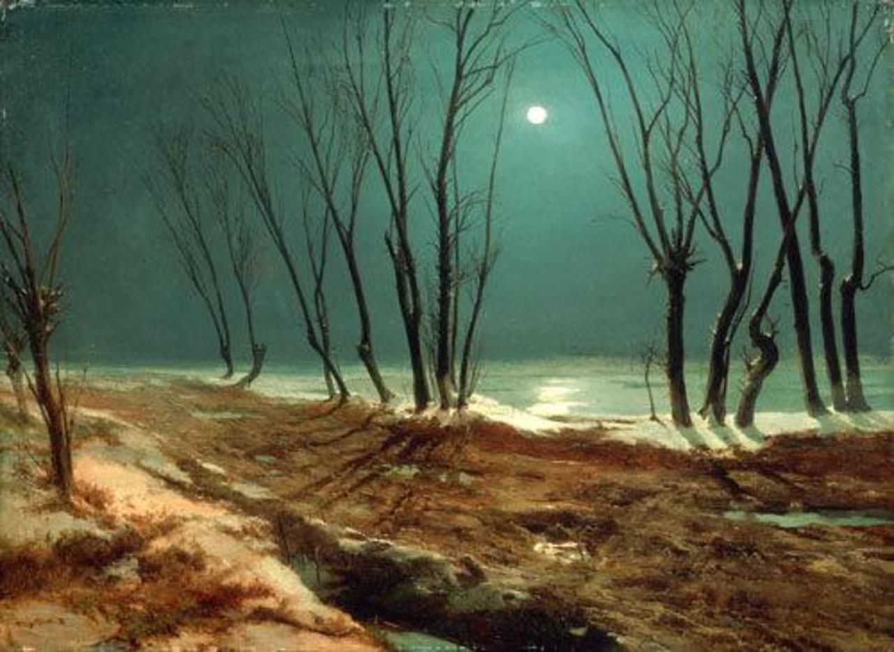 Paesaggio invernale al chiaro di luna. By Karl Blechen. #art #artist #art http://t.co/G5qNZEGGF0