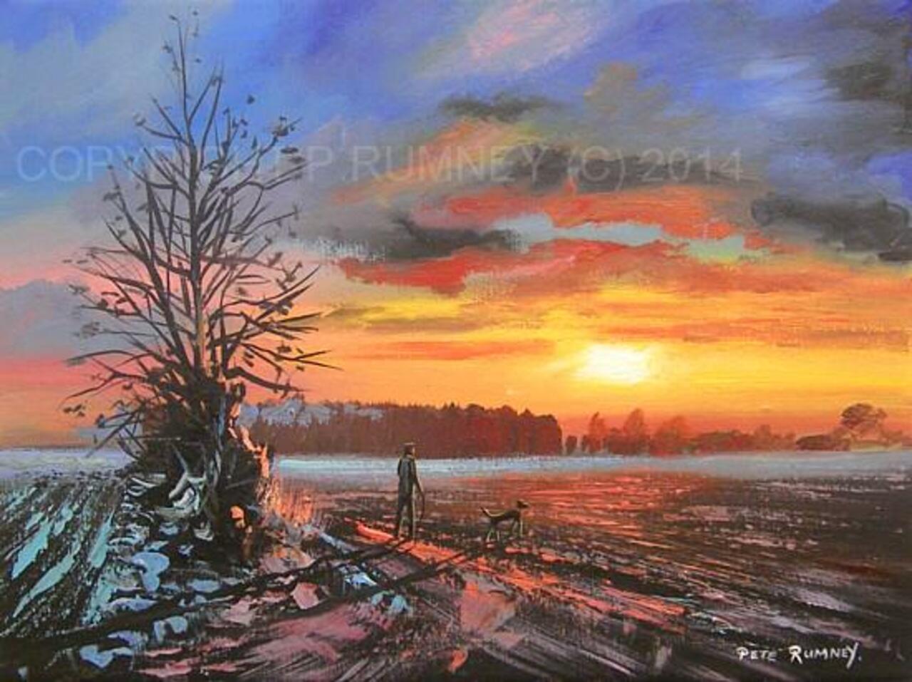 Right, must stop tweeting so I can paint be back soon, studios over this field lol ! http://www.ebay.co.uk/itm/PETE-RUMNEY-FINE-ART-MODERN-OIL-ACRYLIC-PAINTING-ORIGINAL-SUNSET-FARMLAND-DOG-NR-/311201294289 #art http://t.co/xQw6PTmnYw