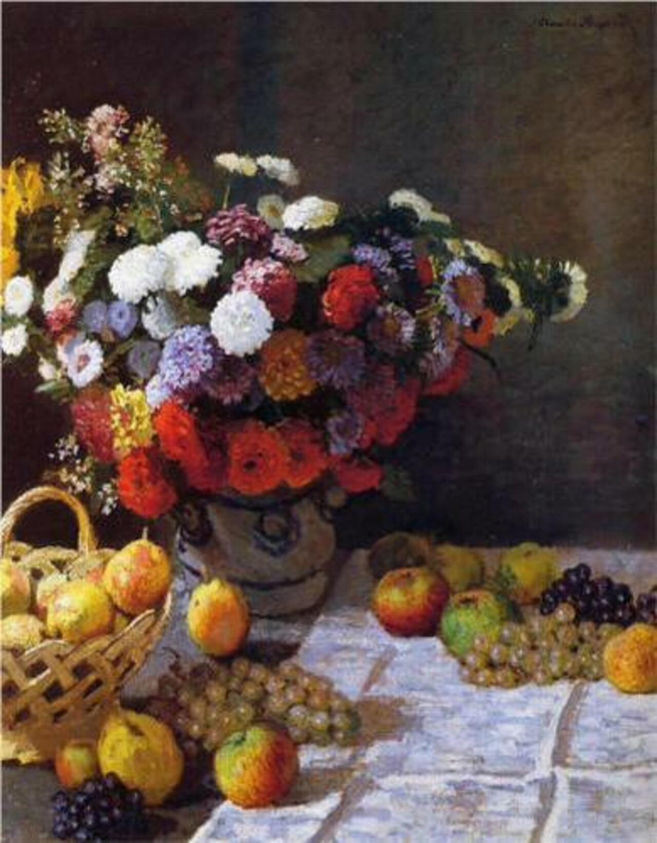 Claude #MONET, "FLOWERS AND FRUITS" 1869 #ilovemonet #art #artwit #twitart #iloveart #painting #artist #followart http://t.co/umKQCni2h9