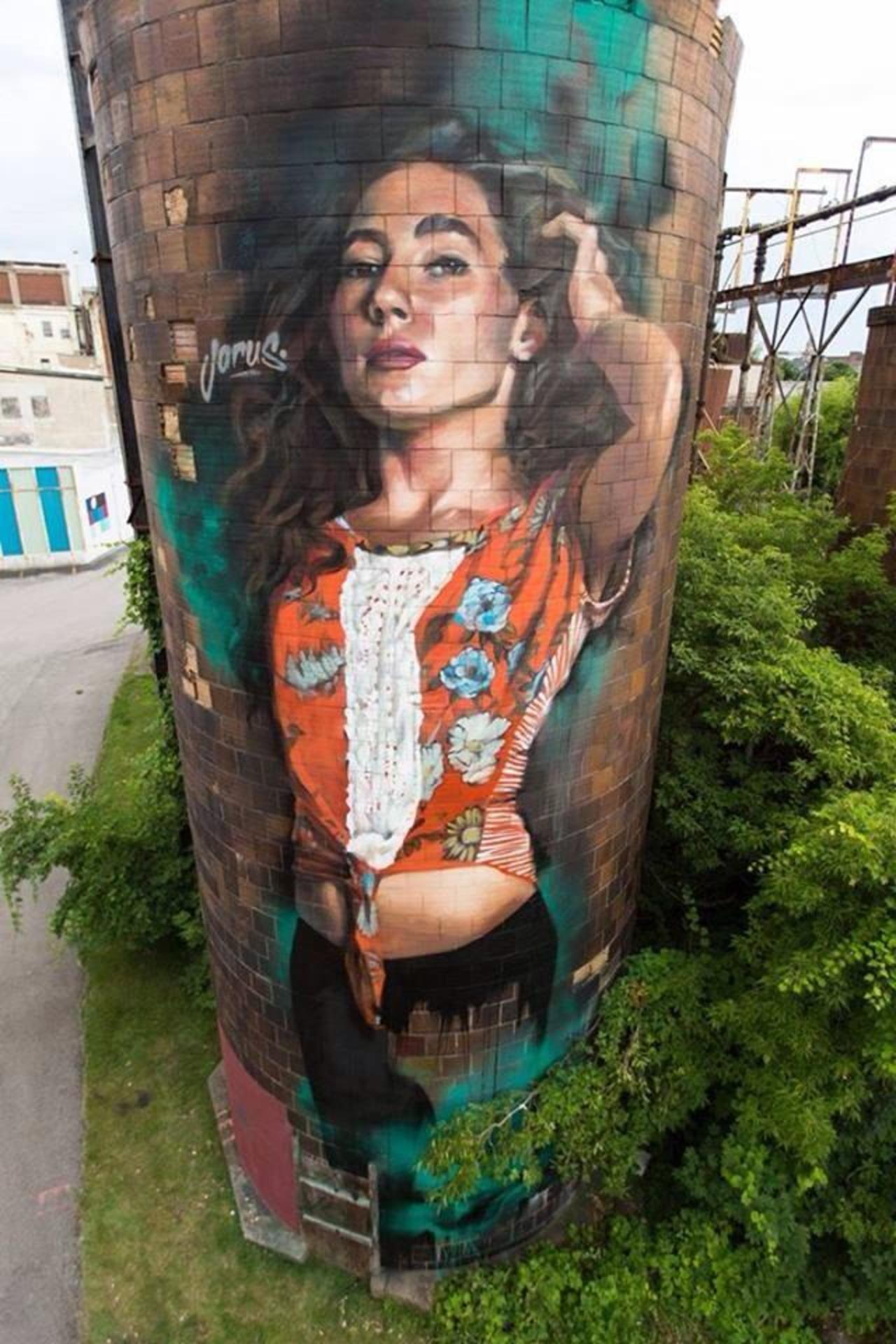 Artist 'Young Jarus' new amazing Street Art mural located in Rochester, NY #art #mural #graffiti #streetart http://t.co/Ms3x6n1ePD