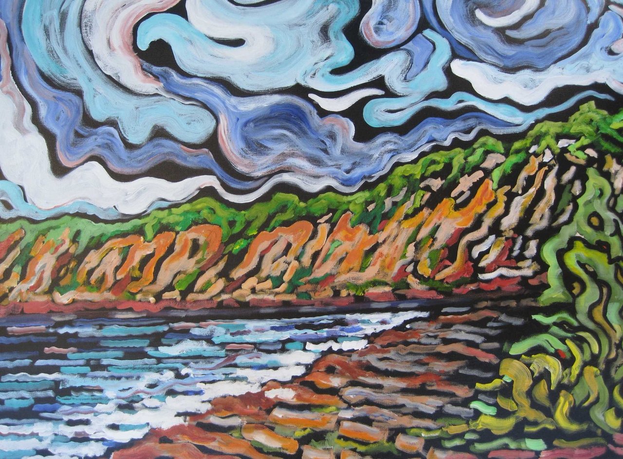 Whet Your Appetite.
 Stormy Sky Lake Erie by Wendy Reid @AeolianHall exhibit #ldnont #art
http://bit.ly/1sL4b44 http://t.co/tQMOXFrwpn