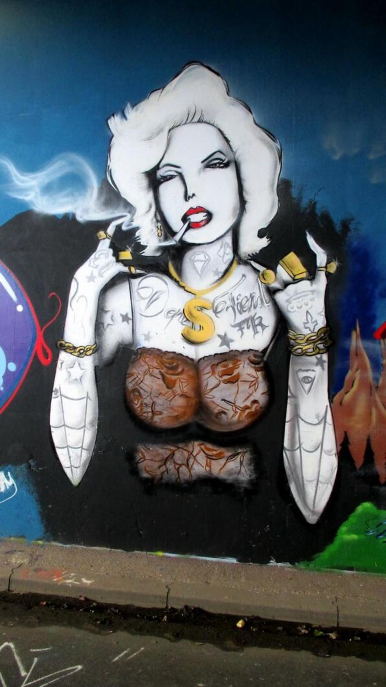 RT "@RRoedman: smoking woman #streetart #graffiti #mural  in #Delft #Netherlands, 2 pics at
 http://wallpaintss.blogspot.nl/ http://t.co/ZbXwS48X8Q”