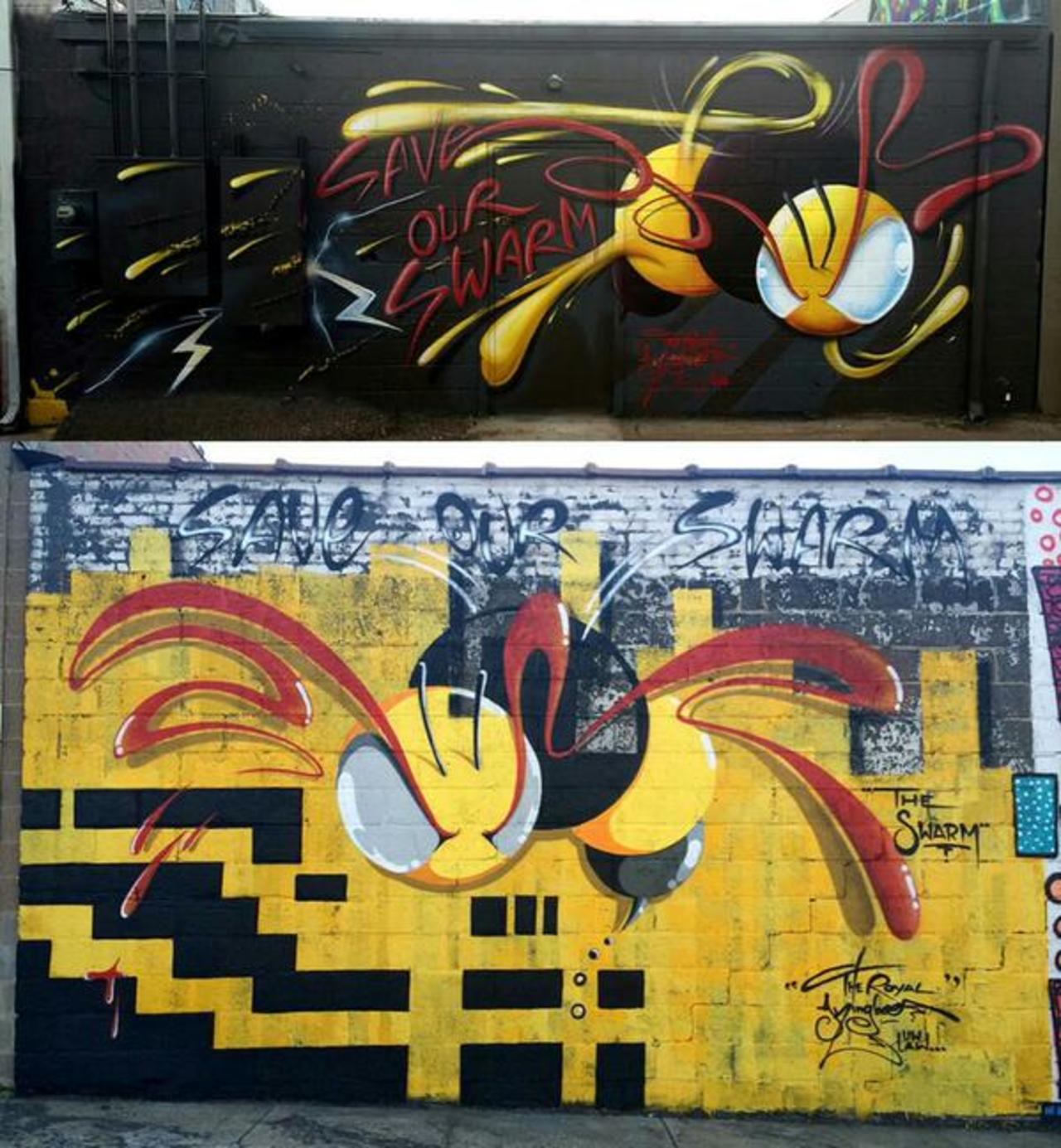 'Salva tu enjambre'
Artista: KingBeeUW 
Nueva York
#art #streetart #mural #graffiti http://t.co/wPWTACqEJ7