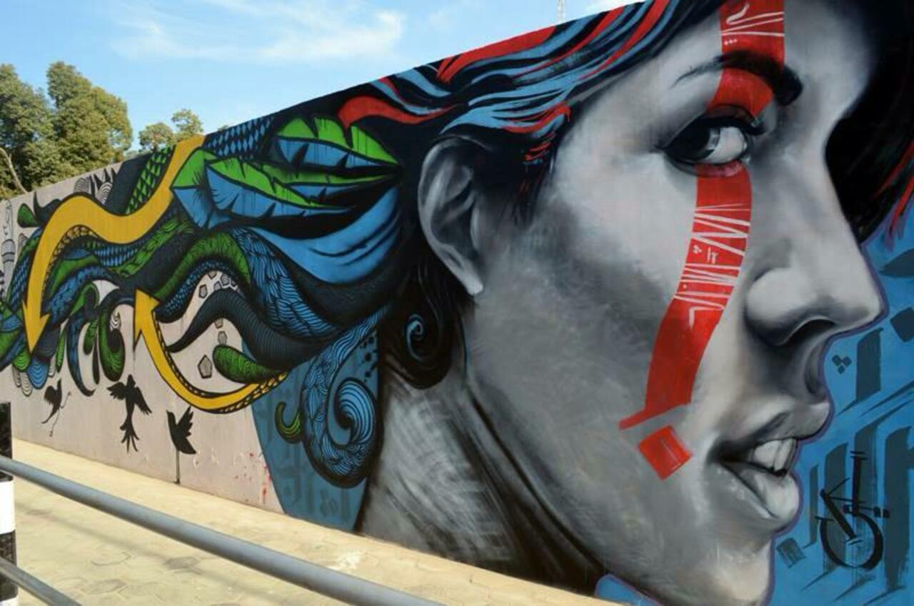 Street Art by the artist H_11235 - Kiran Maharjan 

#art #mural #graffiti #streetart http://t.co/HosZdlgLSM