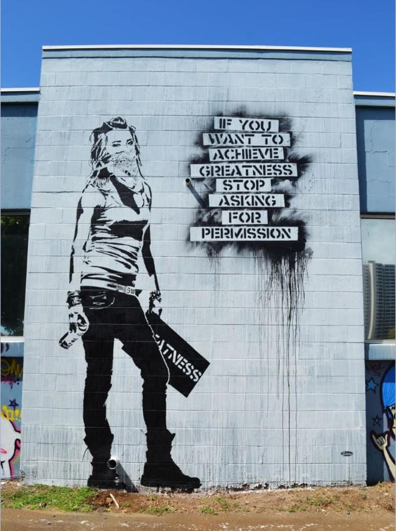 If you want to achieve greatness 

Street Art by Eddie Colla 
#art #mural #graffiti #streetart http://t.co/33Ci7nRv96