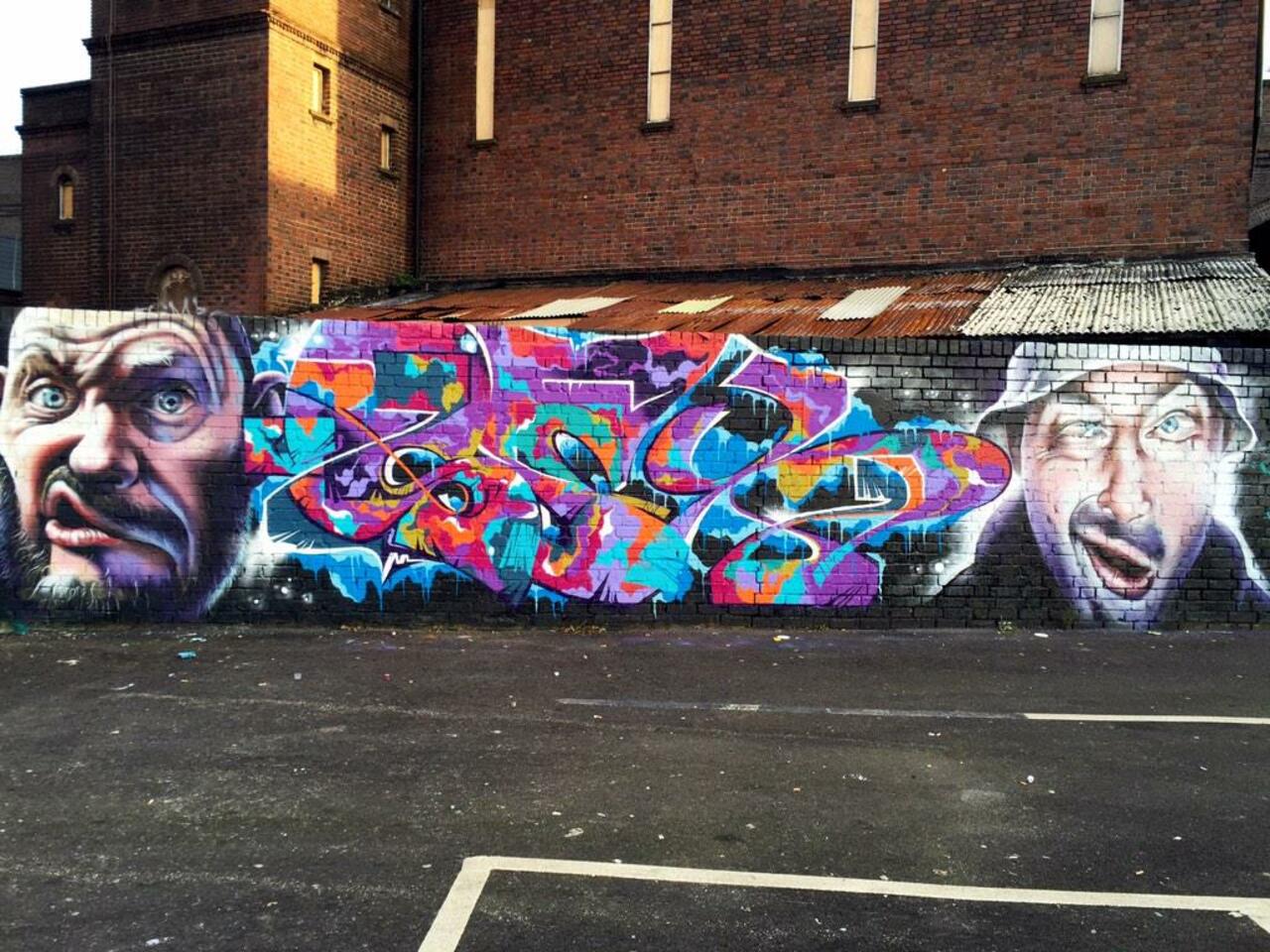 RT @djcolatron: Amazing new wall from Title and Mef in #Digbeth #Birmingham : #streetart #graffiti #portrait #mural  http://t.co/dRLe5UVgwg