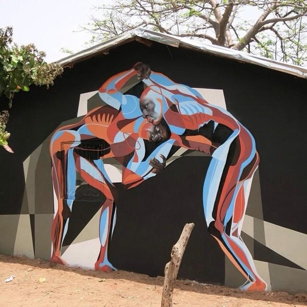 Artist 'Best Ever' new Street Art for the wide open walls in Galoya, The Gambia #art #graffiti #mural #streetart http://t.co/s8wPJVr1rD