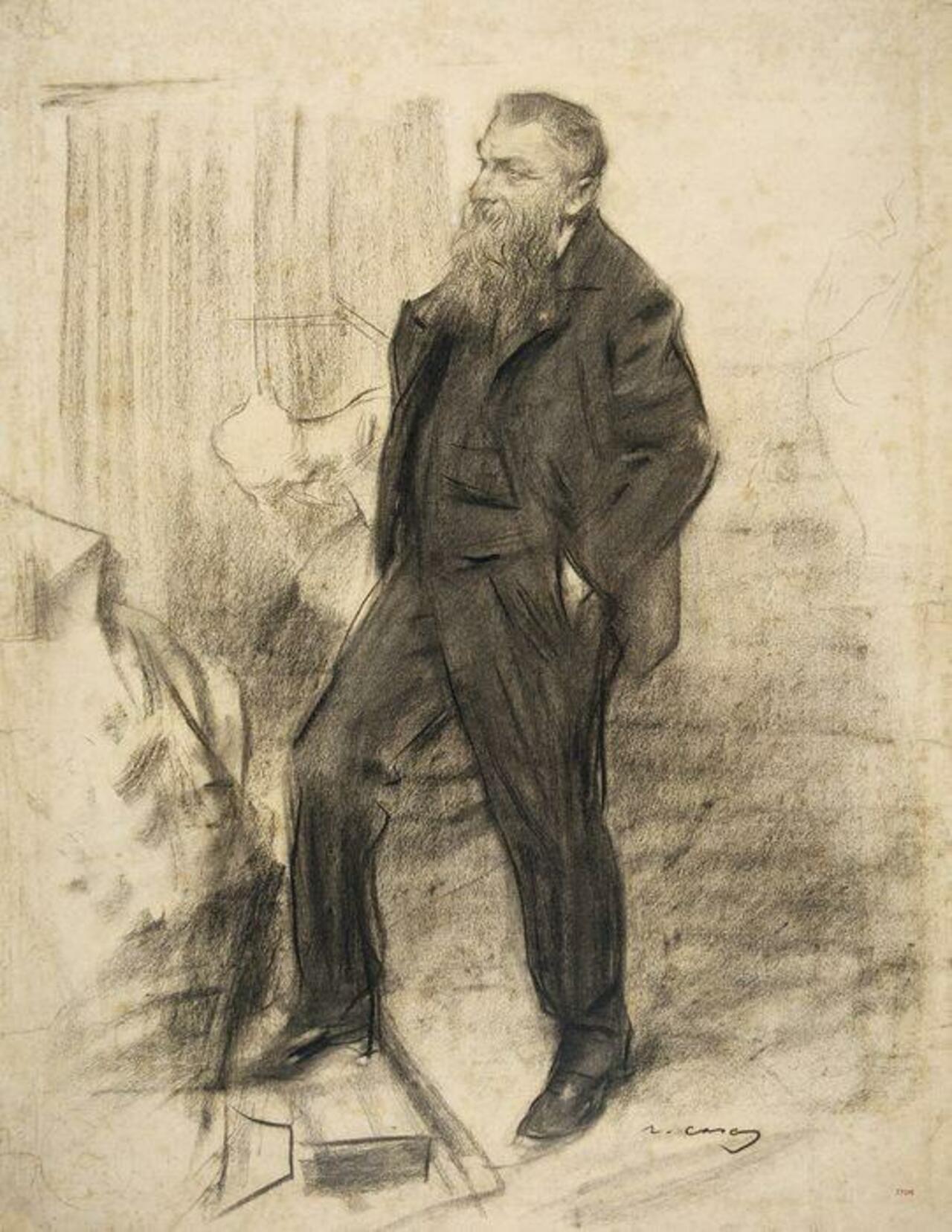 Portrait of a Auguste Rodin - Ramon Casas y Carbó (1900) #art http://t.co/uXbIBsVReX