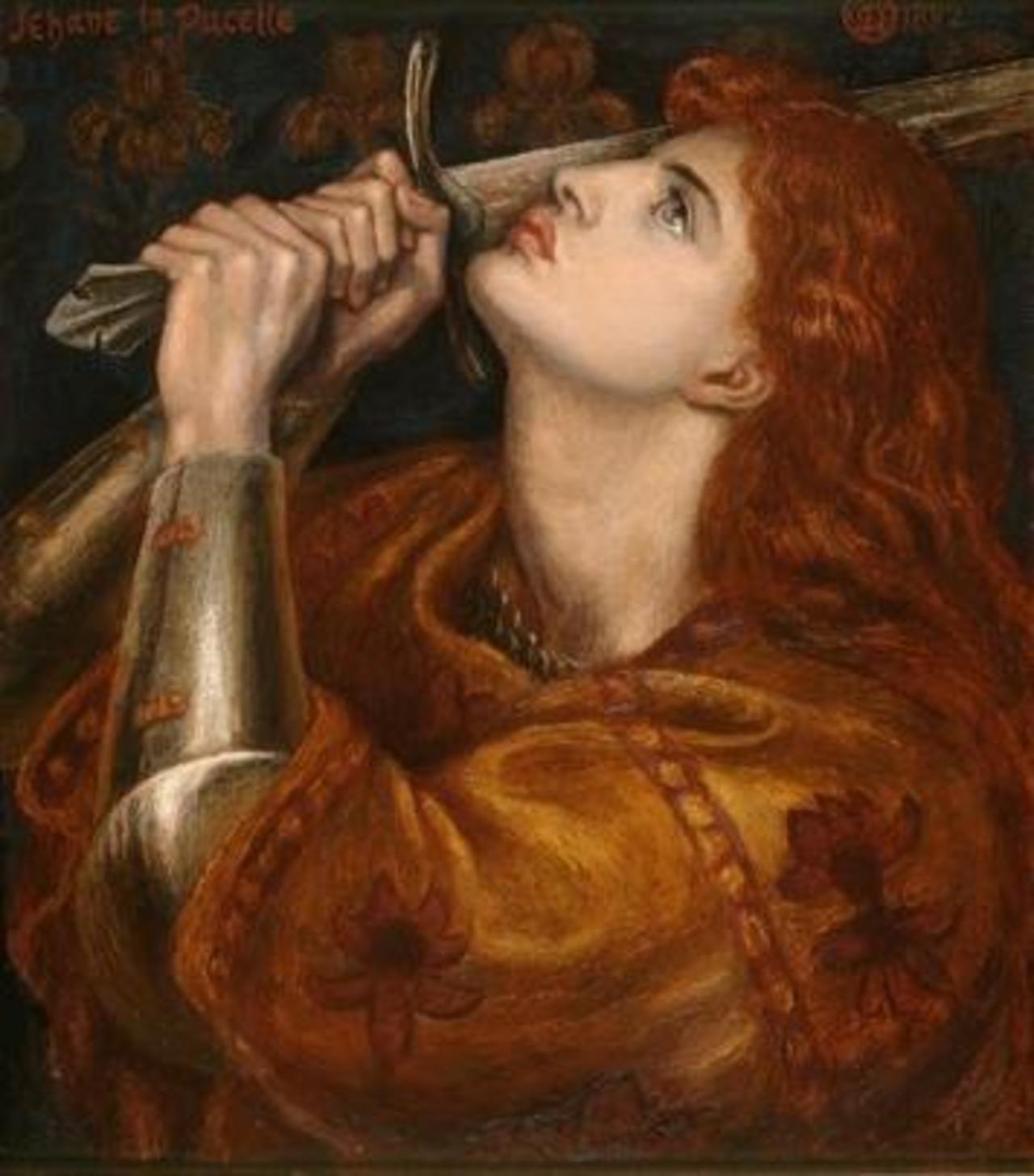 This painting of Joan of Arc was found on Rossetti's easel upon his death in 1882: http://bit.ly/1Ao24VK #art http://t.co/kYxsVjfAer