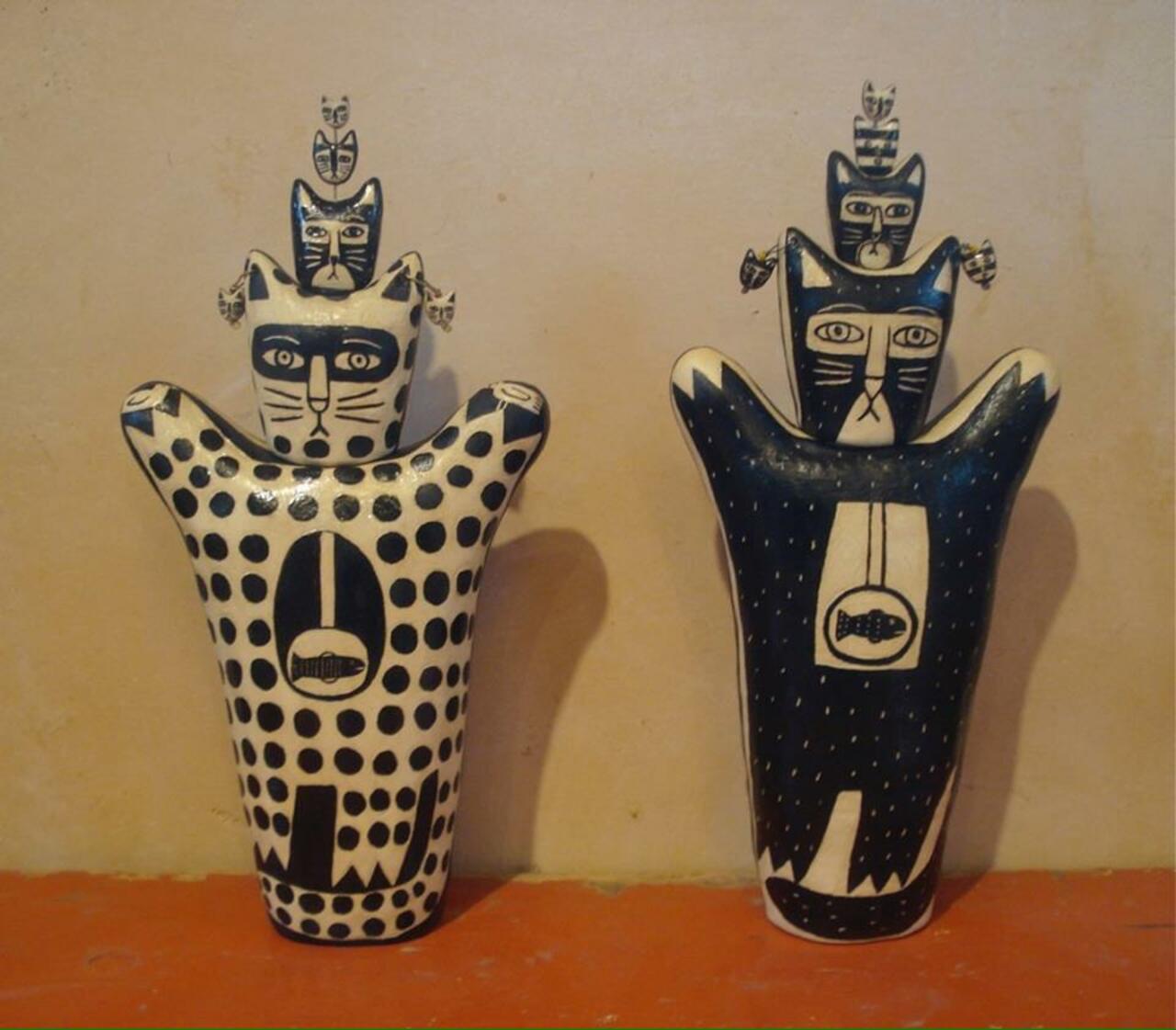 http://Www.artshackmadrid.com #art #design #ceramics #cats #stackable #unique http://t.co/5wDOXYNjjB