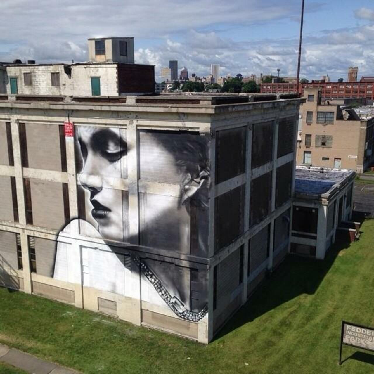 RT @designopinion: Artist Omen514 new large scale #StreetArt mural located in Rochester, NYC #art #graffiti #mural http://t.co/bDCQKojoSf