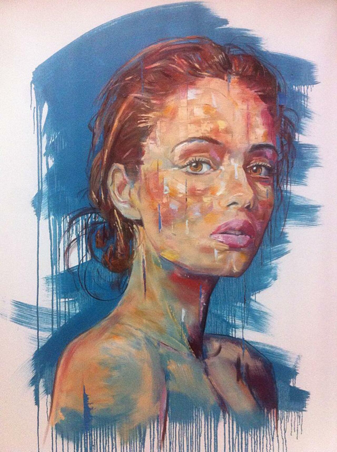 Oil on canvas, 160 x 130cm #art #painting #model #beauty #portrait #eyes #lips #hair #female http://t.co/XovVyJBJBY” @BrainsReins @figaar_