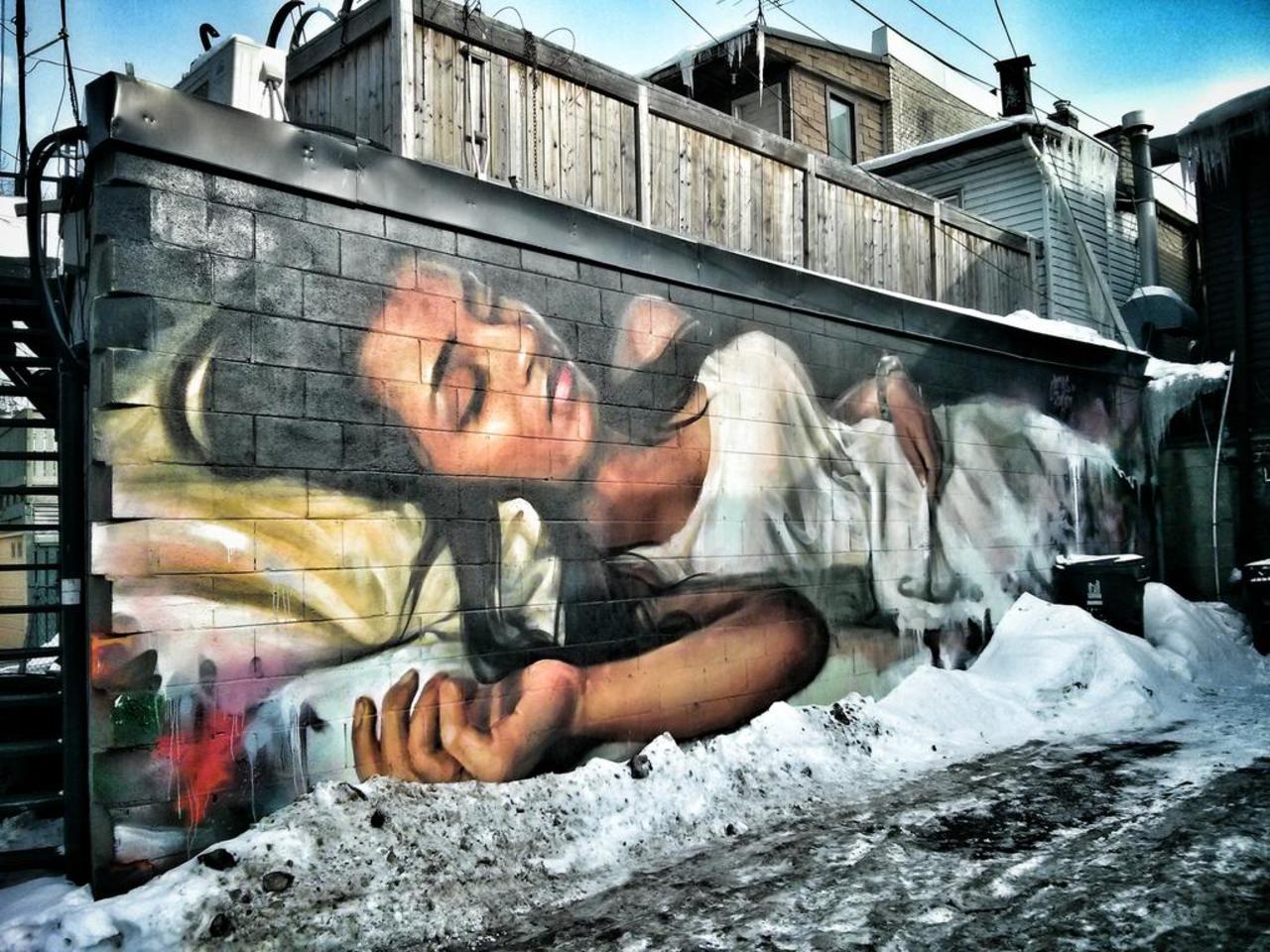 Beautiful sleeper by Jarus, Toronto.
#graffiti #mural #streetart #urbanart http://t.co/LImZk9FxTG