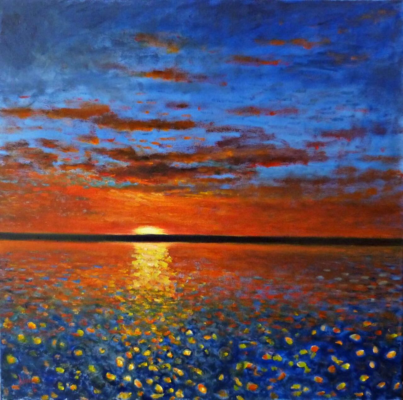"Beautiful 'Bejewelled Ocean' by Dave Moore @DaveMooreArt oil. http://t.co/FOPxc442XJ #art #arte"