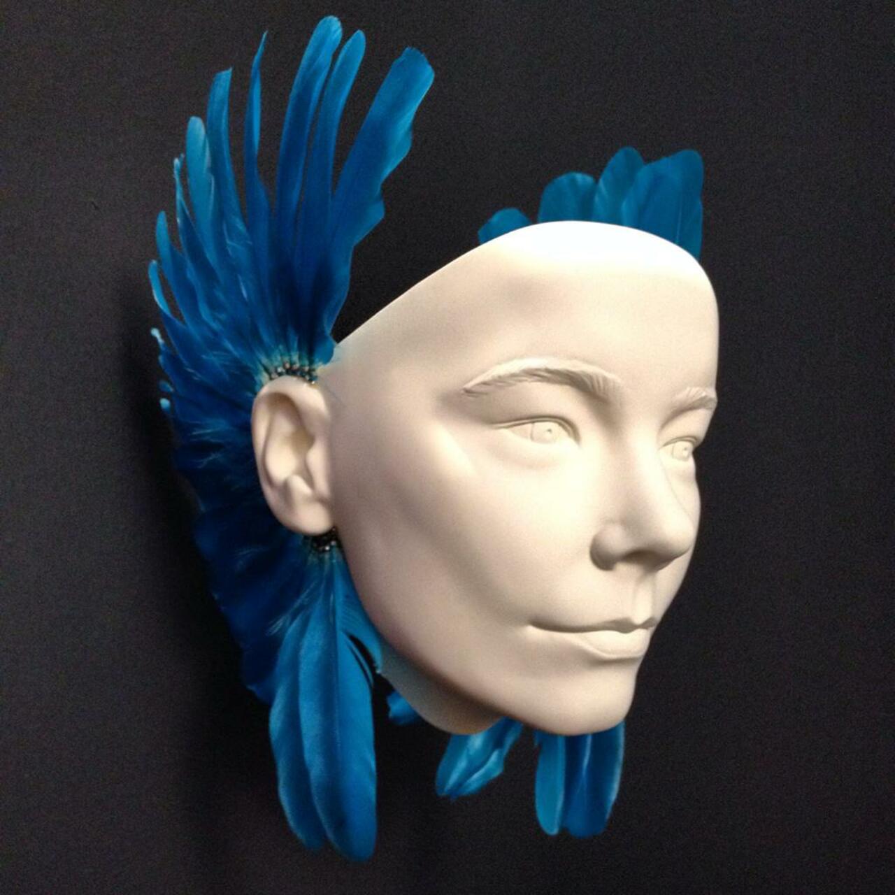 Bjork feathered earring REALNESS at the MOMA. #fashion #art http://t.co/xEcyEU3dGB