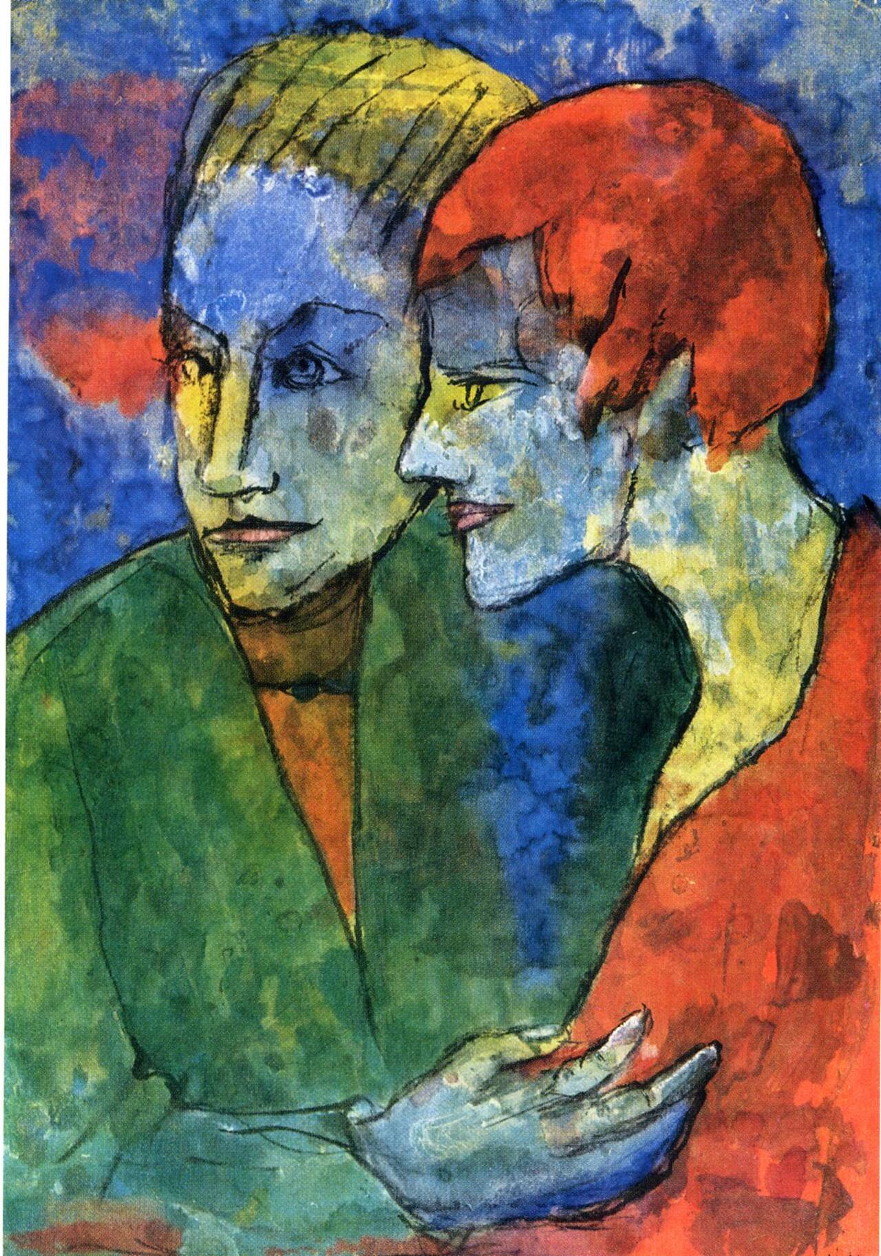 “@Brindille_: #Artwork #painting "Young Couple", 1935 by German #artist Emil Nolde (1967 - 1956)
 #expressionism http://t.co/BfINNAgklA”