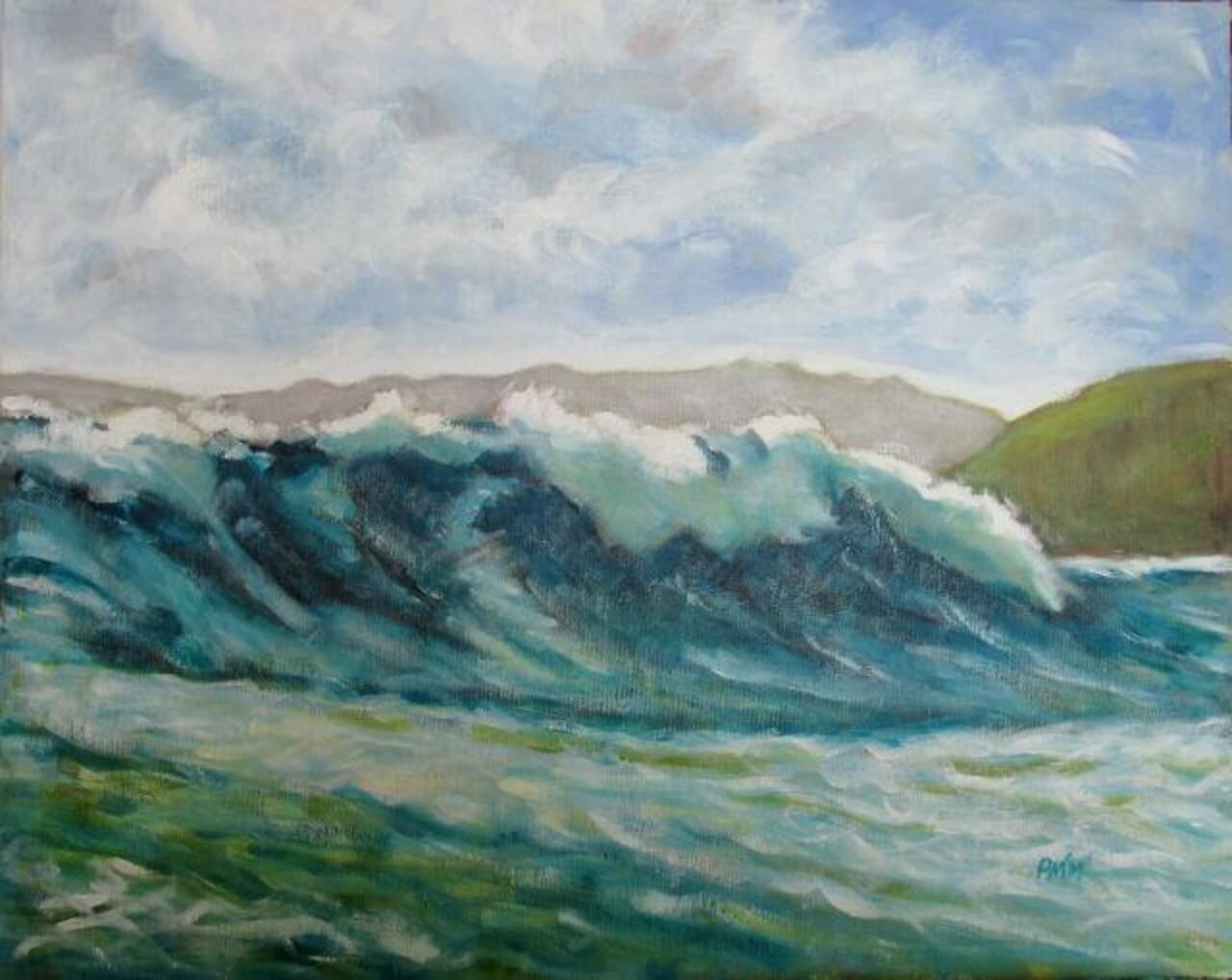 #TwitterFirstFriday Turquoise Wave 20 x 16" acrylic on board 2015 #art #painting #sea http://t.co/oESeLFIOek
